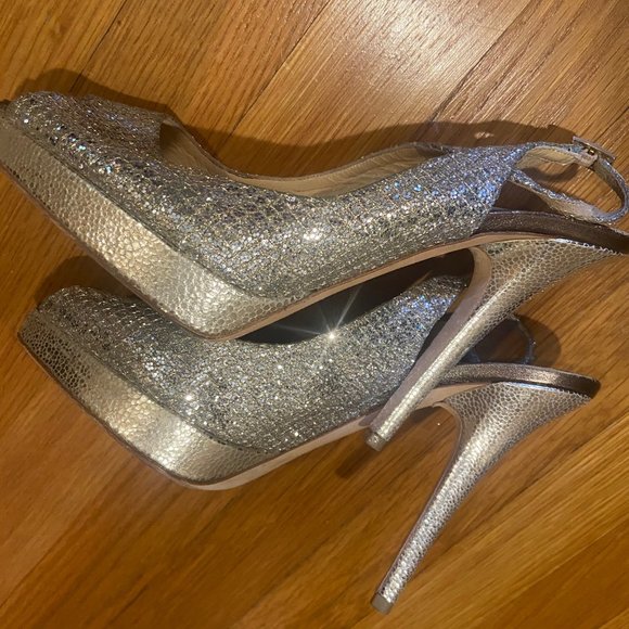 Jimmy Choo Slingback Open Toe Heels - Size 7.5 - Picture 1 of 8